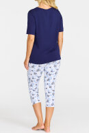 Damella - Pyjamas - Flora Print - Blå