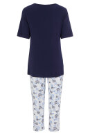 Damella - Pyjamas - Flora Print - Blå