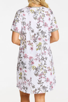 Damella - Natkjole - Blomstret Print - Khaki
