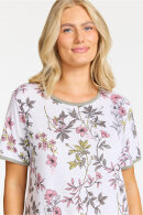Damella - Natkjole - Blomstret Print - Khaki