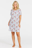 Damella - Natkjole - Blomstret Print - Rød