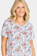Damella - Natkjole - Blomstret Print - Rød