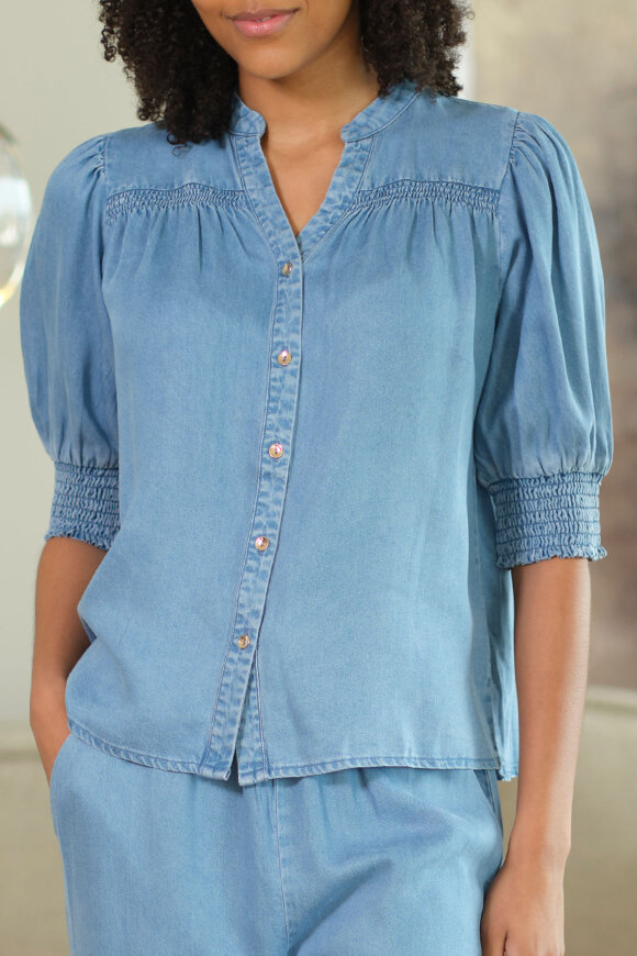 Prepair - Lissa Blouse - Skjorte - Denim