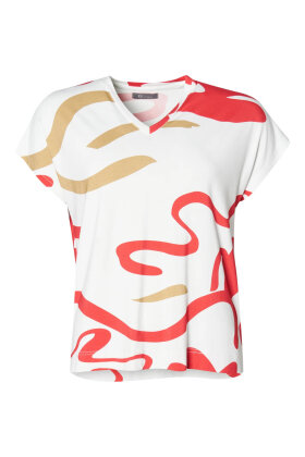 Elton - ETBeata - T-shirt Grafisk Print - Rød