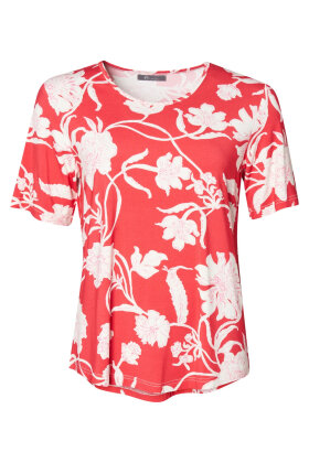 Elton - ETElin - Tropisk Print T-shirt - Rød