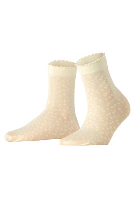Falke - Microbloom - Ankelstrømper - 3D Strik - Off White