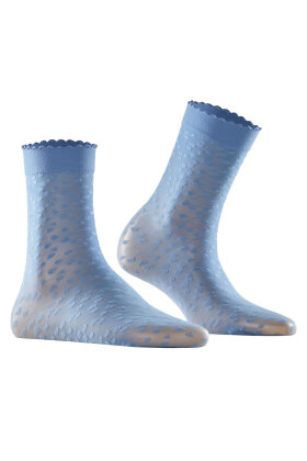 Falke - Microbloom - Ankelstrømper - 3D Strik - Blå