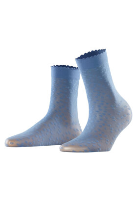 Falke - Microbloom - Ankelstrømper - 3D Strik - Blå