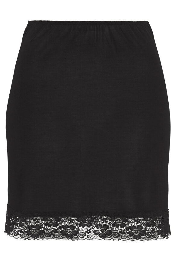 Damella - Skørt - Blonde 45 cm Viskose - Sort
