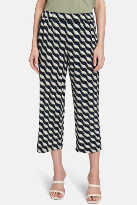 Betty Barclay - Bukser - Elegant Print Jersey - Mørkeblå