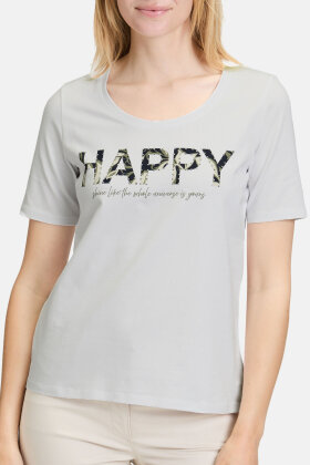 Betty Barclay - T-shirt Happy Print - Hvid