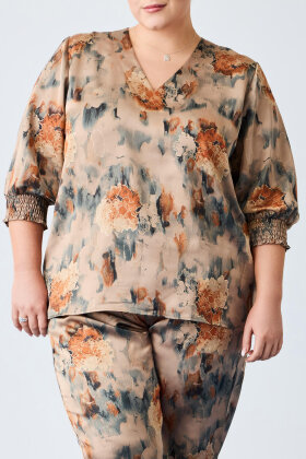 No.1 by OX - Elegant Let & Luftig Bluse - Multifarvet