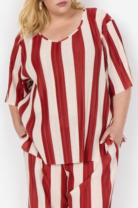 Wasabiconcept - WA-Liva 1 - Plisse' Bluse - Rød