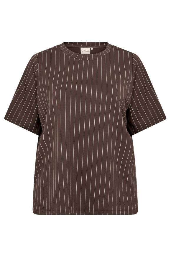 Wasabiconcept - WA-Laena 1 - T-shirt Nålestribet - Brun