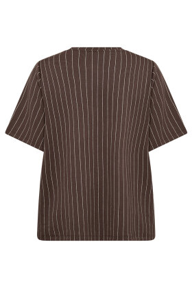 Wasabiconcept - WA-Laena 1 - T-shirt Nålestribet - Brun