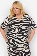Wasabiconcept - WA-Luana 1 - Zebraprint Bluse - Sort
