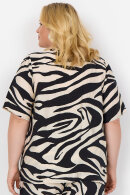 Wasabiconcept - WA-Luana 1 - Zebraprint Bluse - Sort