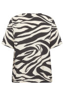 Wasabiconcept - WA-Luana 1 - Zebraprint Bluse - Sort