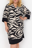 Wasabiconcept - WA-Luana 4 - Zebraprint Kjole - Sort