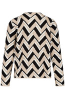 Gerry Weber - Mønstret Strik Pullover - ZigZag - Sort 