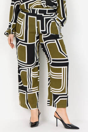 Wasabiconcept - WA-Natalie 4 - Lette Print Bukser - Grøn