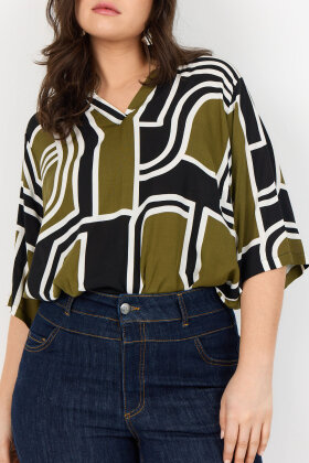 Wasabiconcept - WA-Natalie 1 - Let Print Bluse - Grøn