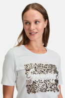 Betty Barclay - T-shirt Leo Print - Hvid