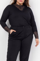 Wasabiconcept - WA-Stella 8 - Langærmet Blonde Turtleneck - Sort