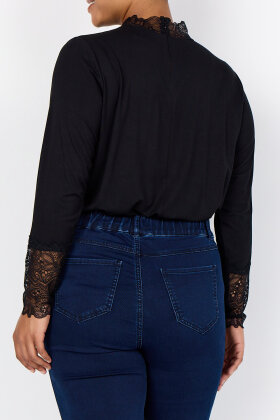 Wasabiconcept - WA-Stella 8 - Langærmet Blonde Turtleneck - Sort