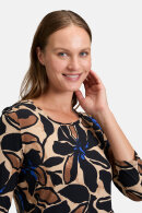 Betty Barclay - T-shirt Blomstret Print - Sort Blå