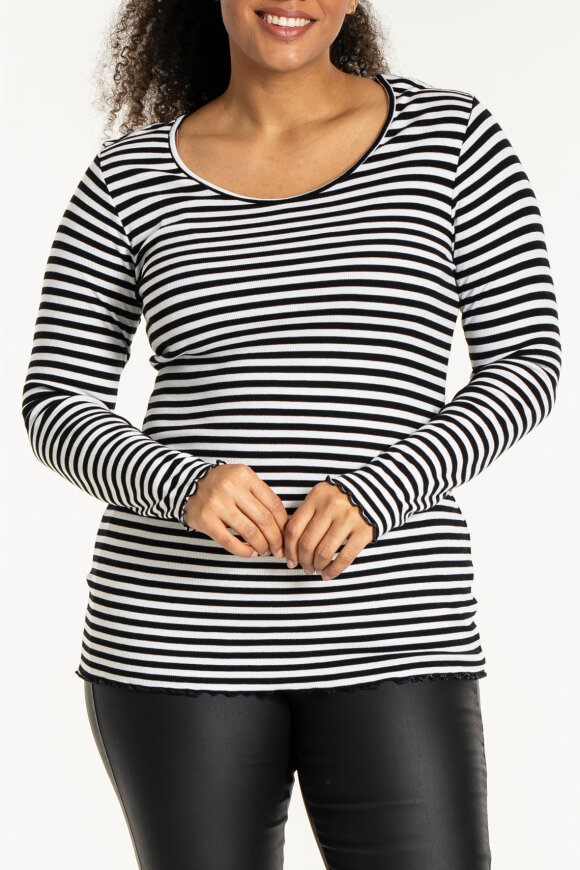 Sandgaard - Ribstrikket Top - Sort