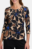 Betty Barclay - T-shirt Blomstret Print - Sort Blå