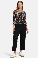 Betty Barclay - T-shirt Blomstret Print - Sort Blå