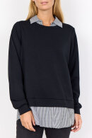 SoyaConcept - SC-Banu 264 Sweatshirt Med Skjortekrave - Sort/Hvid