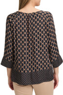 Betty Barclay - Print Bluse - Satin Viskose - Sort