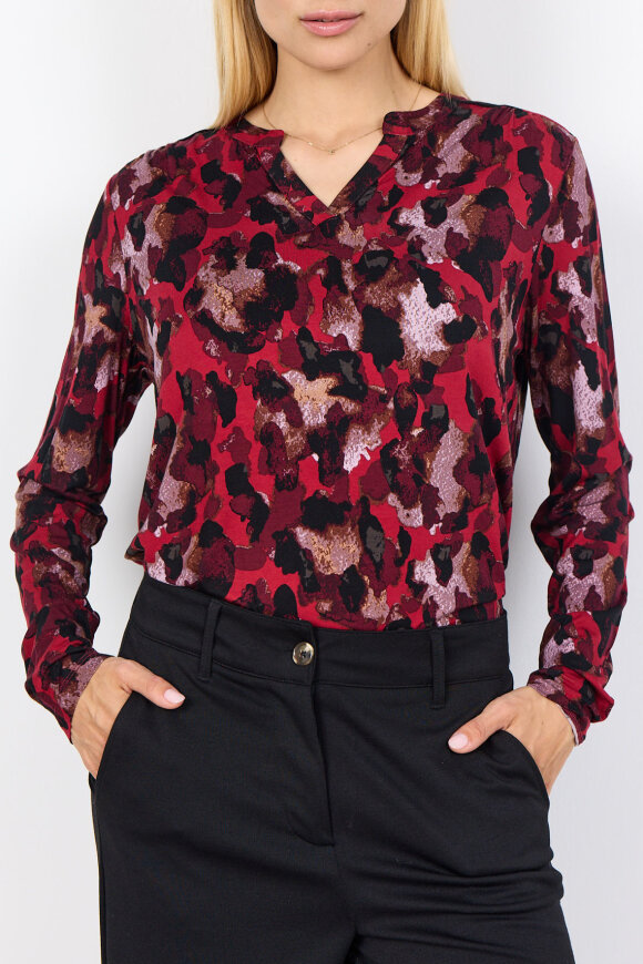 SoyaConcept - SC-Marica AOP 341 - Print T-shirt - Rød