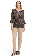 Betty Barclay - Print Bluse - Satin Viskose - Sort