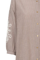 Prepair - Celia Dress - Nålestribet Kjole - Sand