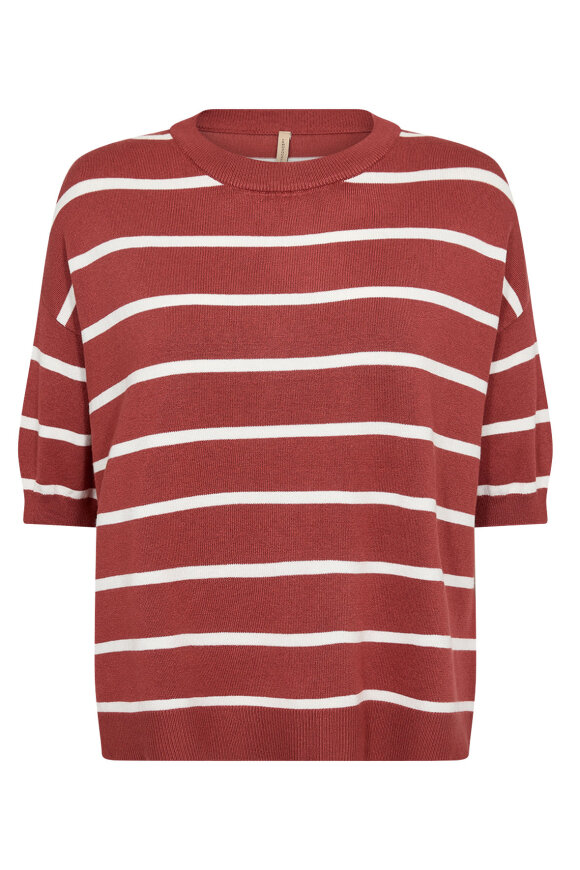 SoyaConcept - SC-Dollie Stripe 794 - Kortærmet Strikbluse - Rød