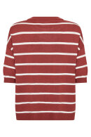 SoyaConcept - SC-Dollie Stripe 794 - Kortærmet Strikbluse - Rød