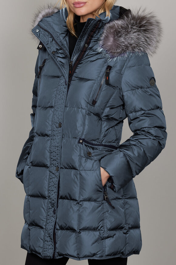 Junge - Mary Down Jacket - Dunjakke m Pels - Storm