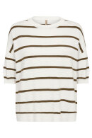 SoyaConcept - SC-Dollie Stripe 794 - Kortærmet Strikbluse - Olive