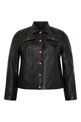 No.1 by OX - Kort Jeans Skindjakke - Sort