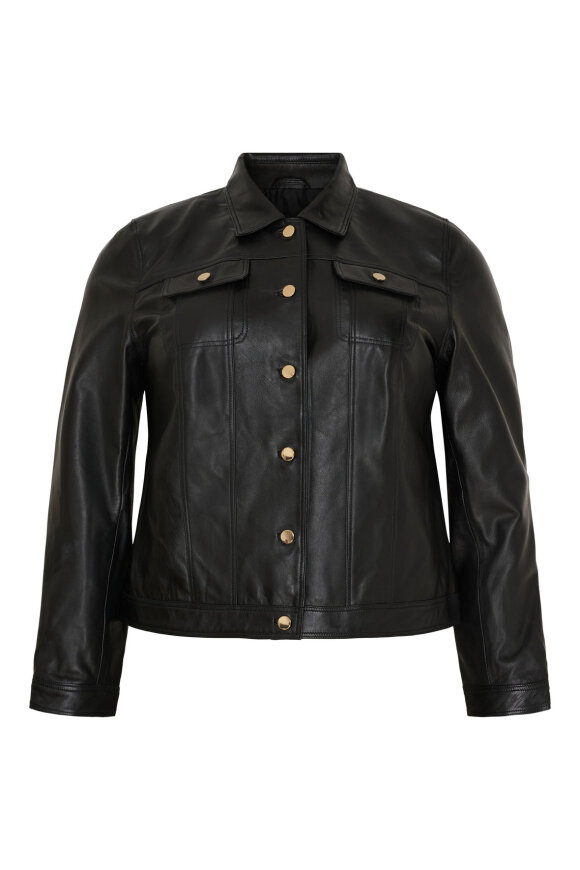 No.1 by OX - Kort Jeans Skindjakke - Sort