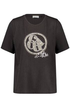 Gerry Weber - T-shirt Leo Print - Sort
