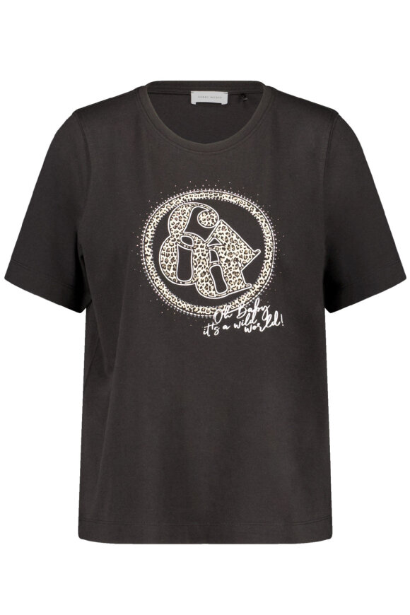 Gerry Weber - T-shirt Leo Print - Sort