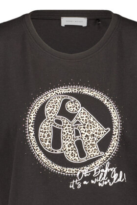 Gerry Weber - T-shirt Leo Print - Sort