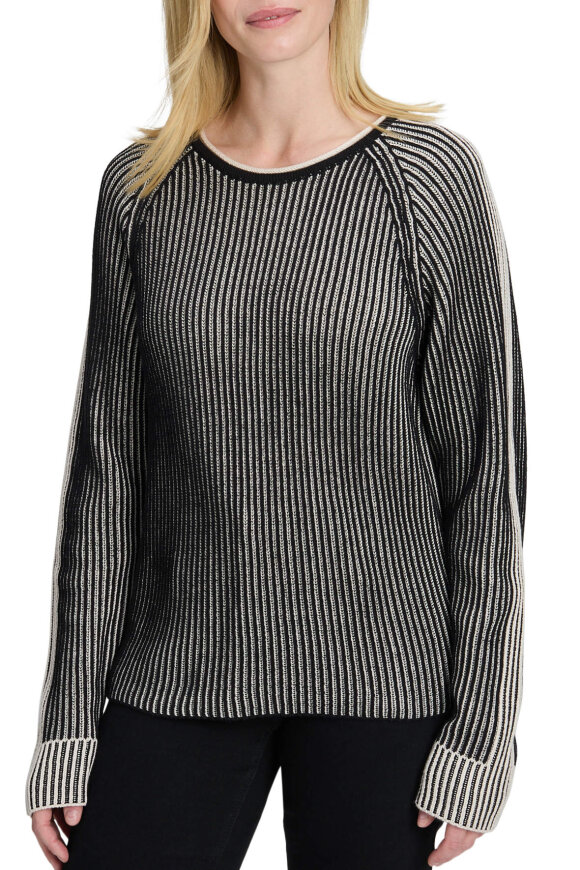 Betty Barclay - Pullover - Raglan Stribet - Sort