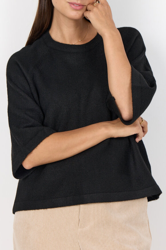 SoyaConcept - SC-Orlean 1 - Vamset Raglan Strik - Sort