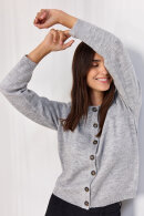 SoyaConcept - SC-Orlean 2 - Vamset Cardigan Strik - Grå Melange